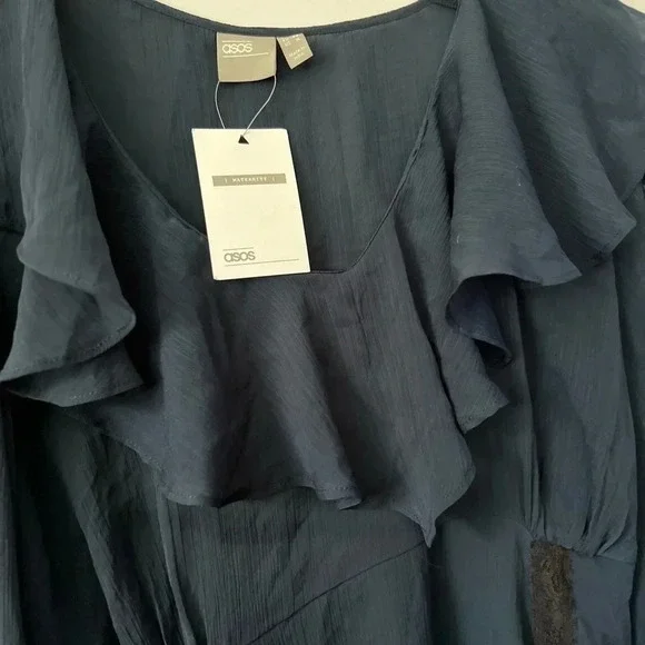 ASOS Maternity Sheer Blouse with Tie | Size 16 - Picture 6 of 7